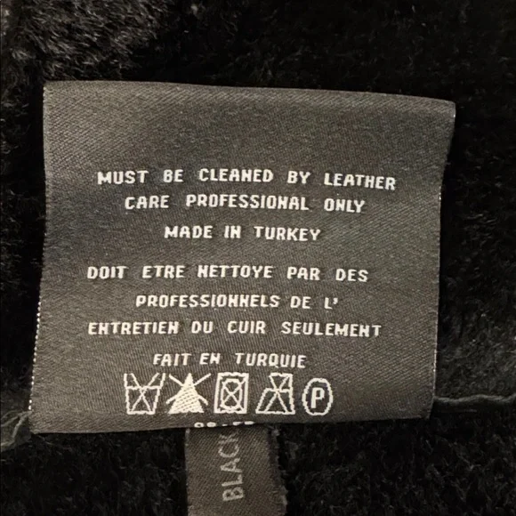 Andrew Marc- Women's Black Shearling Leather Belted Coat/EUC/Size S - Picture 10 of 15